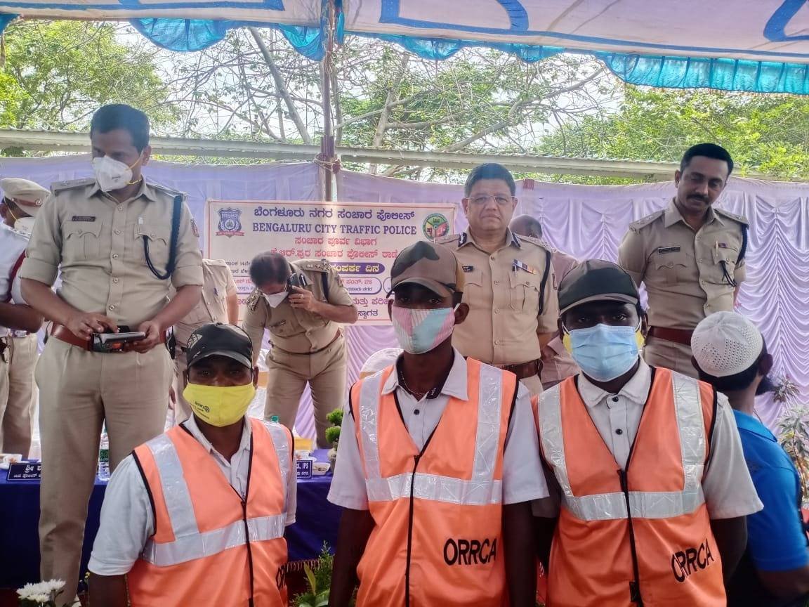 ORRCA Traffic Team in the Sanchara Samparka Divasa on 14 Aug 2021 with the commissioner of police Sri Kamal Pant IPS for traffic discussions related to Whitefield Traffic Subdivision.