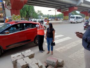 As part of each one teach one, traffic awareness conducted at various places of ORRCA limits