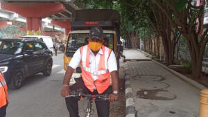 ORRCA Traffic Marshalls rode bicycle in ORR to observe #WorldCarFreeDay #carfreeday2021 #cycle2work This #CarFreeDay ,let’s take a #pledge for commute by a #publictransport #cycle or #Carpool