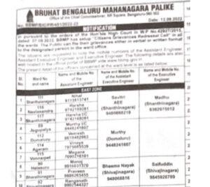 Today BBMP has published a list in pursuant to HC order