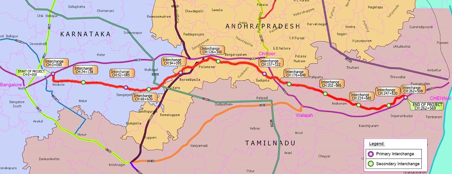 260 km Bengaluru – Chennai Expressway (BCE) project