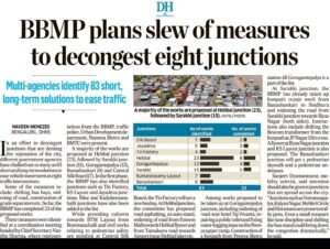 BBMP plans slew of measures to decongest eight junctions