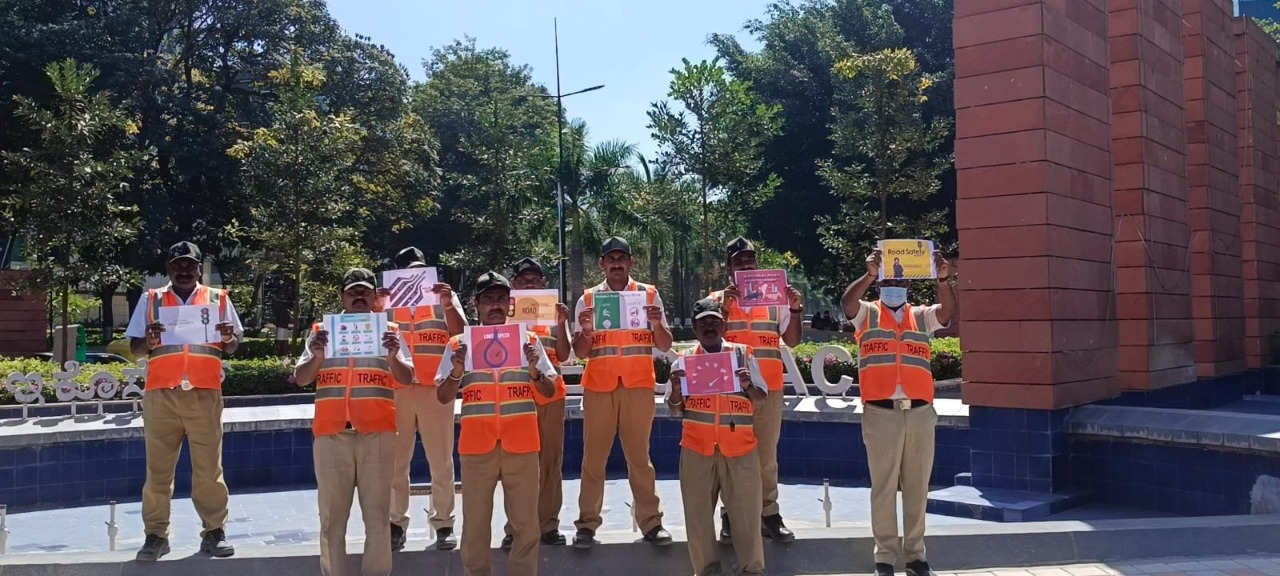 Traffic Awareness Program – National Road Safety Week at ORR Ecospace by ORRCA Traffic Marshalls